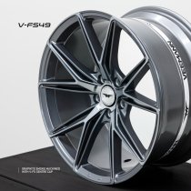 NEW 19 INCH VEEMANN V-FS49 ALLOY WHEELS IN GRAPHITE SMOKE MACHINED WITH DEEPER CONCAVE 9.5" REAR OPTION 5x112