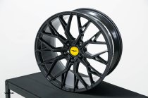 NEW 19 INCH VEEMANN V-FS51 ALLOY WHEELS IN GLOSS BLACK WITH DEEPER CONCAVE 9.5" REAR OPTION 5x112