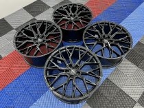 NEW 19 INCH VEEMANN V-FS51 ALLOY WHEELS IN GLOSS BLACK WITH DEEPER CONCAVE 9.5" REAR OPTION 5x112