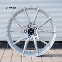 NEW 19 INCH VEEMANN V-FS52 ALLOY WHEELS IN SILVER MACHINED WITH DEEPER CONCAVE 9.5" REAR OPTION 5x112
