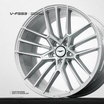 NEW 19 INCH VEEMANN V-FS53 ALLOY WHEELS IN SILVER MACHINED WITH DEEPER CONCAVE 9.5" REAR OPTION 5x112