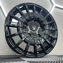 NEW 18 INCH FOX RZO ALLOY WHEELS IN GLOSS BLACK LOAD RATED 1000KG FORD TRANSIT CUSTOM 5x160