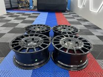 NEW 18 INCH FOX RZO ALLOY WHEELS IN GLOSS BLACK LOAD RATED 1000KG FORD TRANSIT CUSTOM 5x160