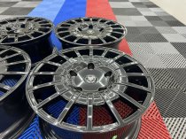 NEW 18 INCH FOX RZO ALLOY WHEELS IN GLOSS BLACK LOAD RATED 1000KG FORD TRANSIT CUSTOM 5x160