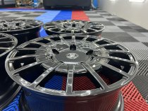 NEW 18 INCH FOX RZO ALLOY WHEELS IN GLOSS BLACK LOAD RATED 1000KG FORD TRANSIT CUSTOM 5x160