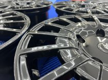 NEW 18 INCH FOX RZO ALLOY WHEELS IN GLOSS BLACK LOAD RATED 1000KG FORD TRANSIT CUSTOM 5x160