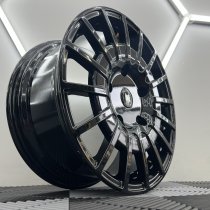 NEW 18 INCH FOX RZO ALLOY WHEELS IN GLOSS BLACK LOAD RATED 1000KG FORD TRANSIT CUSTOM 5x160