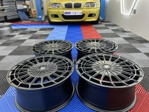 NEW 18 INCH FOX WX1 ALLOY WHEELS IN SATIN BLACK LOAD RATED 1000KG FORD TRANSIT CUSTOM GEN2 / VW TRANSPORTER T7 6x120