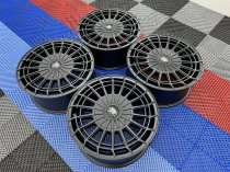 NEW 18 INCH FOX WX1 ALLOY WHEELS IN SATIN BLACK LOAD RATED 1000KG FORD TRANSIT CUSTOM GEN2 / VW TRANSPORTER T7 6x120