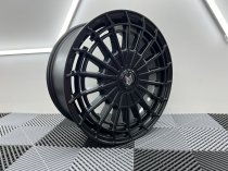 NEW 18 INCH FOX WX1 ALLOY WHEELS IN SATIN BLACK LOAD RATED 1000KG FORD TRANSIT CUSTOM GEN2 / VW TRANSPORTER T7 6x120