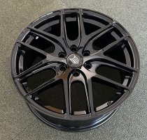 NEW 18 INCH FOX WX3 ALLOY WHEELS IN GLOSS BLACK LOAD RATED 1000KG FORD TRANSIT CUSTOM GEN2 / VW TRANSPORTER T7 6x120
