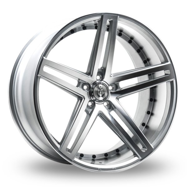 NEW 20 INCH AXE EX20 ALLOY WHEELS IN SILVER WITH POLISHED FACE AND BARREL, DEEPER CONCAVE 10" REAR OPTION