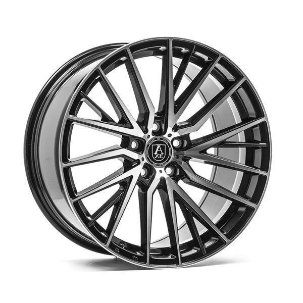 NEW 20 INCH AXE EX40 ALLOY WHEELS IN GLOSS BLACK WITH POLISHED FACE AND DEEPEER CONCAVE 10" REAR OPTION