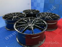 NEW 20 INCH C9 CORTEZ ALLOY WHEELS IN GLOSS BLACK WITH MILLED ACCENT SPOKES 8.5" ET45 ALL ROUND 5x112