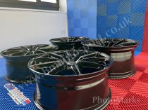NEW 20 INCH C9 CORTEZ ALLOY WHEELS IN GLOSS BLACK WITH DEEPER CONCAVE 10" REAR OPTION TO SUIT TESLA MODEL 3 Y 5x114
