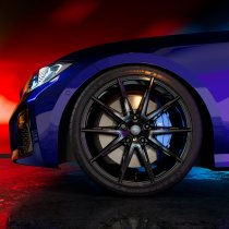 NEW 19 INCH C9 CHRONOS ALLOY WHEELS IN MATT BLACK WITH DEEPER CONCAVE 9.5" REAR OPTION 5x120