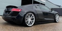 NEW 20 INCH VEEMANN V-FS49 ALLOY WHEELS IN SILVER MACHINED WITH DEEPER CONCAVE 10" REAR OPTION 5x112