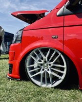 NEW 20 INCH VEEMANN V-FS53 ALLOY WHEELS IN SILVER WITH POLISHED FACE AND DEEPER CONCAVE 10" REAR OPTION 5x112