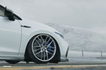 NEW 20 INCH VEEMANN V-FS53 ALLOY WHEELS IN SILVER WITH POLISHED FACE AND DEEPER CONCAVE 10" REAR OPTION 5x112