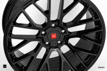 NEW 21 INCH ISPIRI FFP1 ALLOY WHEELS IN CORSA GLOSS BLACK WITH DEEPER CONCAVE 10.5" REARS 5x112
