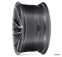 NEW 21 INCH VEEMANN V-FS44 ALLOY WHEELS IN GRAPHITE SMOKE MACHINED WITH DEEPER CONCAVE 10.5" REARS 5x112