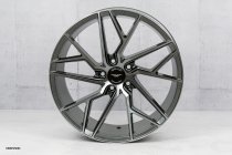 NEW 21 INCH VEEMANN V-FS44 ALLOY WHEELS IN GRAPHITE SMOKE MACHINED WITH DEEPER CONCAVE 10.5" REARS 5x112