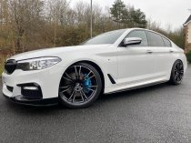 NEW 20 INCH 706 MG355 STYLE ALLOY WHEELS IN GLOSS BLACK WITH POLISHED FACE,FLOW FORMED, DEEPER CONCAVE 10.5" REARS 5x112