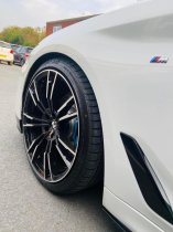NEW 20 INCH 706 MG355 STYLE ALLOY WHEELS IN GLOSS BLACK WITH POLISHED FACE,FLOW FORMED, DEEPER CONCAVE 10.5" REARS 5x112