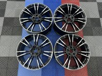 NEW 20 INCH 706 MG355 STYLE ALLOY WHEELS IN GLOSS BLACK WITH POLISHED FACE,FLOW FORMED, DEEPER CONCAVE 10.5" REARS 5x112