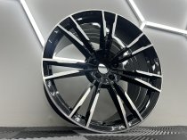 NEW 20 INCH 706 MG355 STYLE ALLOY WHEELS IN GLOSS BLACK WITH POLISHED FACE,FLOW FORMED, DEEPER CONCAVE 10.5" REARS 5x112