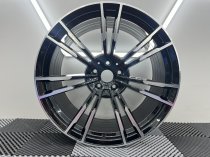 NEW 20 INCH 706 MG355 STYLE ALLOY WHEELS IN GLOSS BLACK WITH POLISHED FACE,FLOW FORMED, DEEPER CONCAVE 10.5″ REARS 5x112