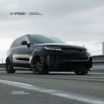 NEW 22 INCH VEEMANN V-FS51 ALLOY WHEELS IN GLOSS BLACK WITH DEEPER CONCAVE 10.5" REARS 5x120