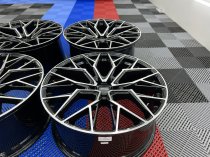 NEW 22 INCH VEEMANN V-FS51 ALLOY WHEELS IN GLOSS BLACK MACHINED WITH DEEPER CONCAVE 10.5" REARS 5x120