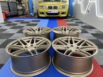 NEW 19 INCH STROM STR3 ALLOY WHEELS IN SATIN BRONZE WITH DEEPER CONCAVE 10" OR 11" REARS 5x120