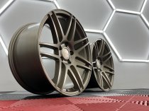 NEW 19 INCH STROM STR3 ALLOY WHEELS IN SATIN BRONZE WITH DEEPER CONCAVE 10" OR 11" REARS 5x120