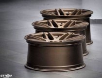 NEW 19 INCH STROM STR3 ALLOY WHEELS IN SATIN BRONZE WITH DEEPER CONCAVE 10" OR 11" REARS 5x120