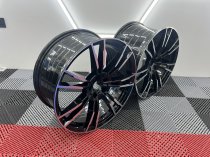 NEW 20 INCH 706 MG355 STYLE ALLOY WHEELS IN GLOSS BLACK WITH POLISHDED FACE,FLOW FORMED, DEEPER CONCAVE 10.5" REARS 5x120