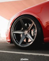 NEW 21 INCH ISPIRI FFR5 ALLOY WHEELS IN FULL BRUSHED CARBON TITANIUM WITH DEEPER CONCAVE 10.5" REARS 5x120