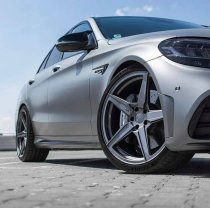NEW 21 INCH ISPIRI FFR5 ALLOY WHEELS IN FULL BRUSHED CARBON TITANIUM WITH DEEPER CONCAVE 10.5" REARS 5x120