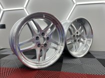 New 19 Inch M Parallel Style Alloy Wheels In Silver With Polished Face And Dish With Very Deep 10" Rears 5x120