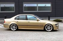 New 19 Inch M Parallel Style Alloy Wheels In Silver With Polished Face And Dish With Very Deep 10" Rears 5x120