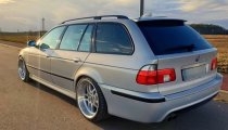 New 19 Inch M Parallel Style Alloy Wheels In Silver With Polished Face And Dish With Very Deep 10" Rears 5x120
