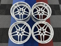 New 19 Inch M Parallel Style Alloy Wheels In Silver With Polished Face And Dish With Very Deep 10" Rears 5x120
