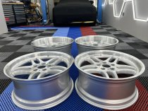 New 19 Inch M Parallel Style Alloy Wheels In Silver With Polished Face And Dish With Very Deep 10" Rears 5x120