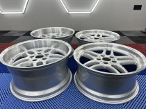 New 19 Inch M Parallel Style Alloy Wheels In Silver With Polished Face And Dish With Very Deep 10" Rears 5x120