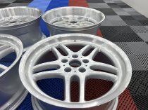 New 19 Inch M Parallel Style Alloy Wheels In Silver With Polished Face And Dish With Very Deep 10" Rears 5x120