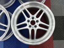 New 19 Inch M Parallel Style Alloy Wheels In Silver With Polished Face And Dish With Very Deep 10" Rears 5x120