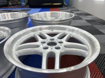 New 19 Inch M Parallel Style Alloy Wheels In Silver With Polished Face And Dish With Very Deep 10" Rears 5x120