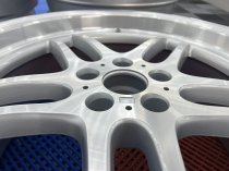 New 19 Inch M Parallel Style Alloy Wheels In Silver With Polished Face And Dish With Very Deep 10" Rears 5x120