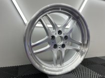 New 19 Inch M Parallel Style Alloy Wheels In Silver With Polished Face And Dish With Very Deep 10" Rears 5x120